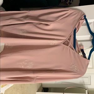 Nice light pink francesca’s blouse never worn